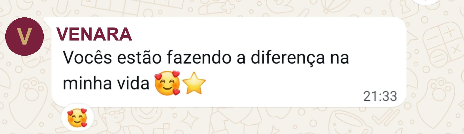 Depoimento de uma Venara sobre a diferença na vida dela